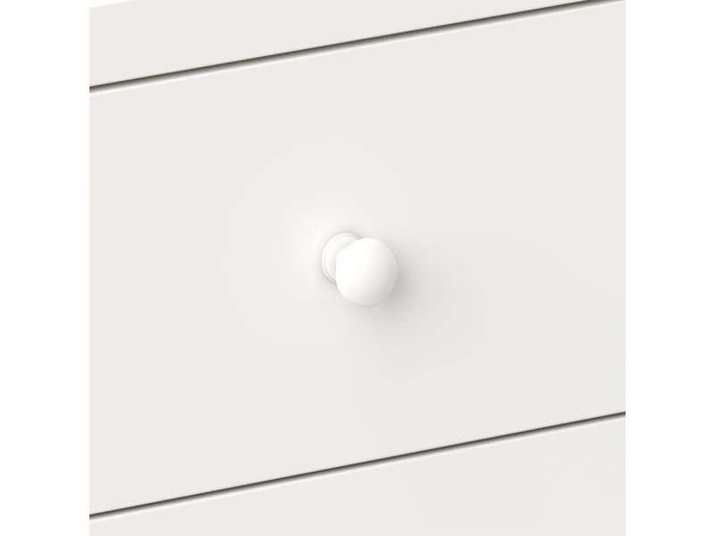  Vaisselier buffet haut de cuisine avec portes en verre 4 tiroirs mdf blanc 140 cm  - Conforama W