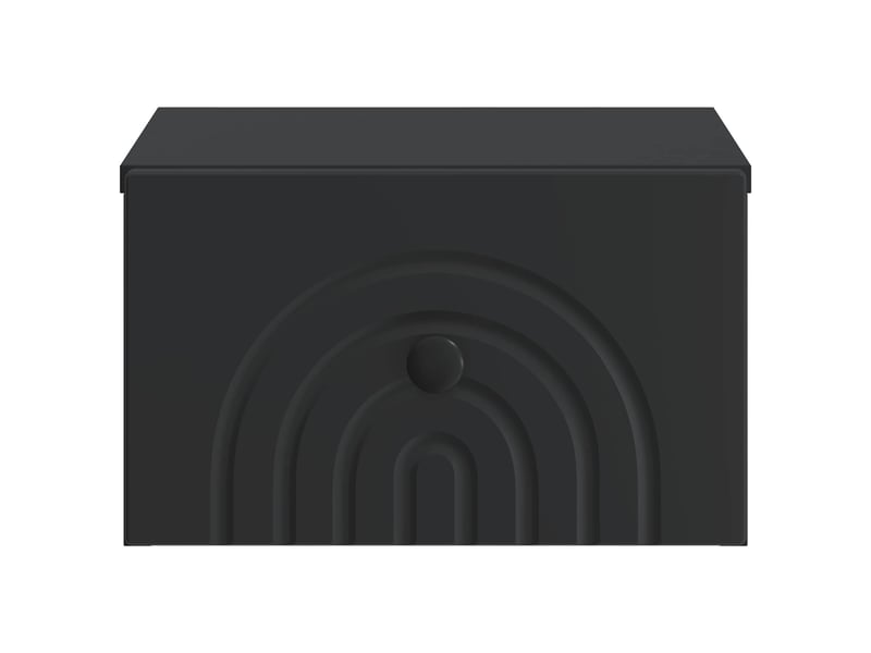  Table de chevet - cabinet de chevet - table de nuit mural avec tiroir noir 33 x 34,5 x 20 cm  - Conforama D