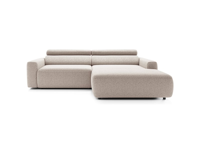  Selsey fando - canapé d'angle - 252 cm - tissu tressé beige clair - côté droit Fando - Conforama D