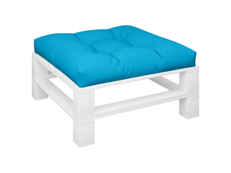  Coussin de palette, coussin de chaise, coussin de canapé bleu 80x80x12 cm tissu cf55302  - Conforama C