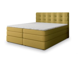 Lit avec rangement 140x200 cm <strong>MASSENO</strong>  <strong></strong> coloris jaune