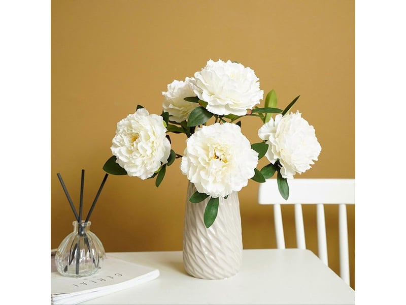  Plante artificielle de qualité supérieure, détaillée et anti-chute, hibiscus pivoine, fausse fleur, décoration de chemin.champagne  - Conforama B