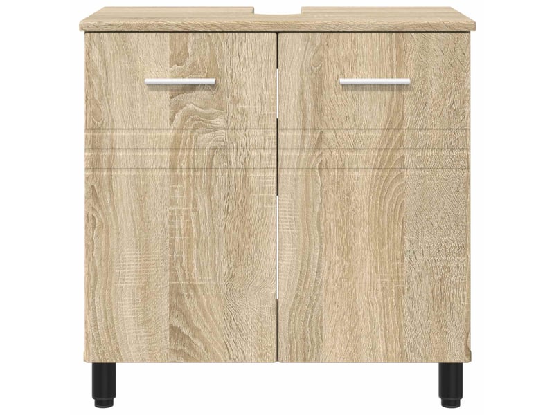  Unité de vanité de salle de bain, meuble de rangement chêne sonoma 60x35x60 cm shl9370  - Conforama E