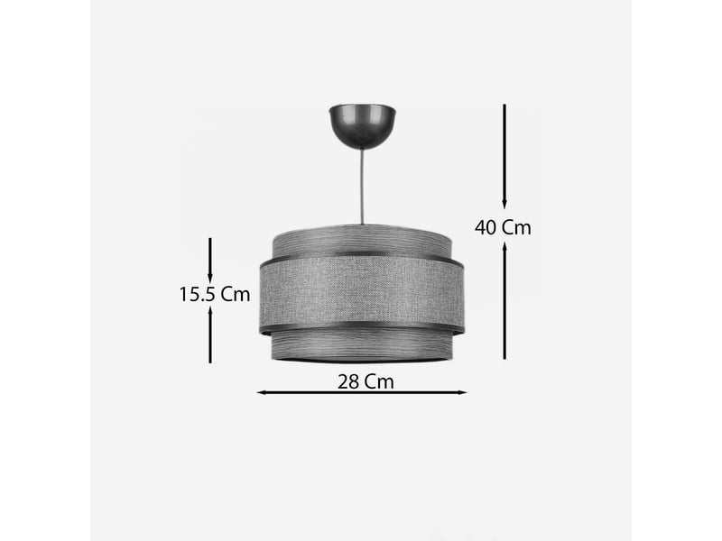  Suspension lumineuse norela avec abat-jour en tissu - marron  - Conforama C