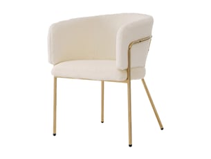Fauteuil de loisirs style luxe léger, 4 pieds métalliques, revêtement fausse fourrure de lapin