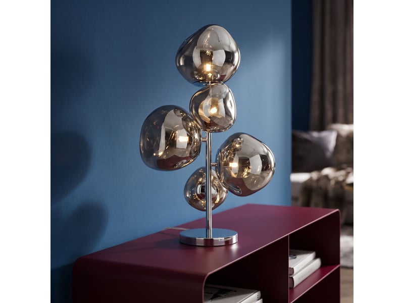 lampe burbuja 65cm chromée  - Conforama B