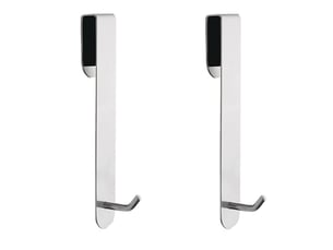 Lot de 2 crochets de douche sans perçage, de porte pour paroi de douche, adaptés aux portes en verre de salle de bain (argenté, gris - réf. Szpb844770jjzj