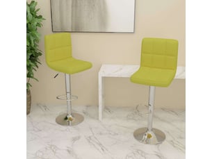 Lot de 2 tabouret de bar, chaise de bar vert tissu shl5649
