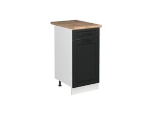 Vicco meuble bas sous-évier, anthracite campagneblanc, 40cm plan de travail chêne doré