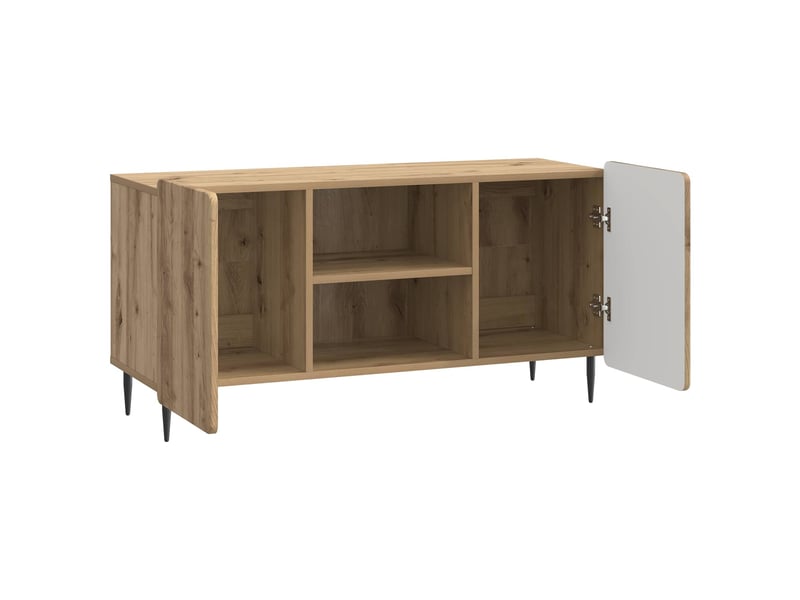 Meuble tv - banc tv - meuble de rangement 102 x 34,5 x 52 cm chêne artisanal bois d'ingénierie  - Conforama D