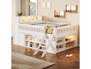 Lit banquette 140x200 cm <strong></strong>  <strong>Qualité haut de gamme</strong> coloris blanc