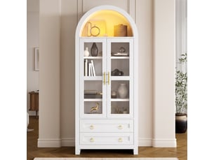 Vitrine coloris blanc  <strong></strong> <strong></strong> - 76 cmx180 cm
