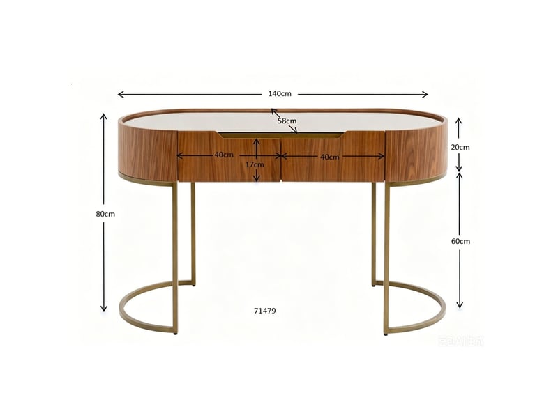  bureau giorgio 140x58cm kare design  - Conforama C
