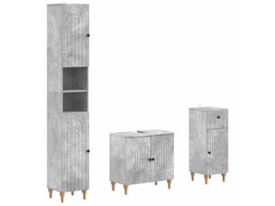 Ensemble de meuble de salle de bain 3 pièces alkmaar gris béton cf63300