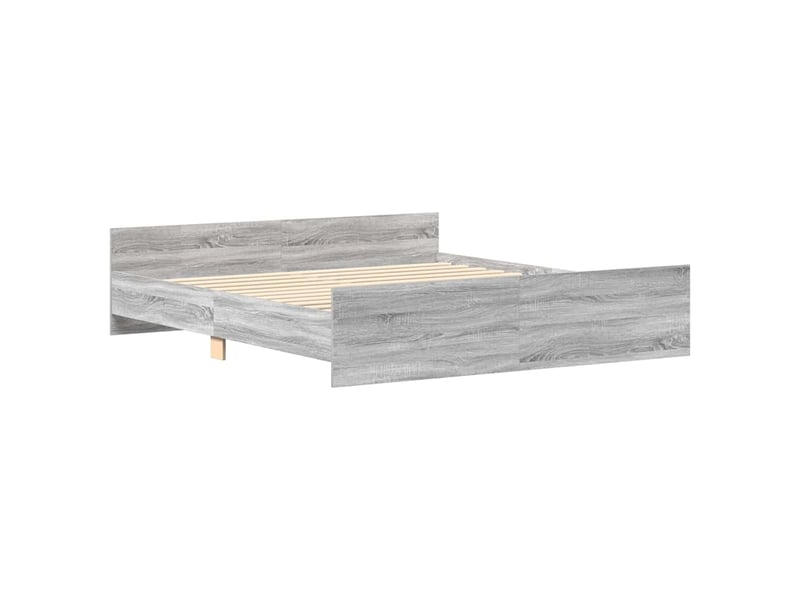  Lit double- lit adulte -  cadre de lit sans matelas sonoma gris 200x200 cm  - Conforama D
