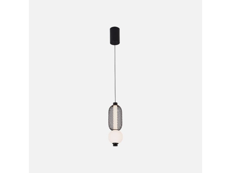  Fabrilamp mimosa, suspension, moderne, led, 9 w, 990 lm, 4000 k, noir, 60-200 x 15 x 15 cm 250690919 - Conforama C