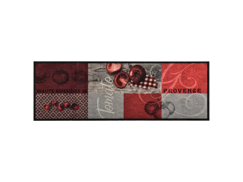 Tapis de sol à motif tomate lavable cuisine couloir 150 x 45 cm en polyamide rouge 02_0046713  - Conforama B
