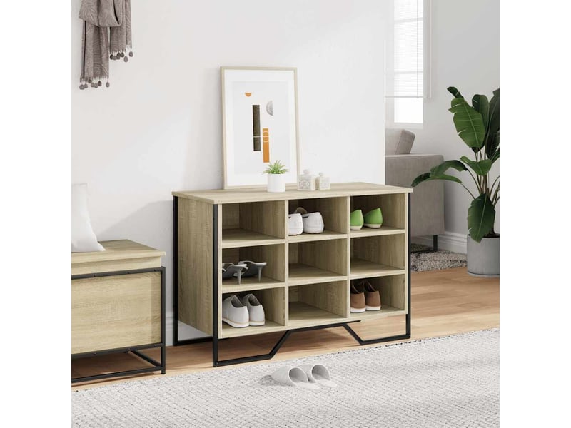  Meuble à chaussure, armoire à chaussures chêne sonoma 90x38x61,5 cm bois ingénierie  - Conforama C