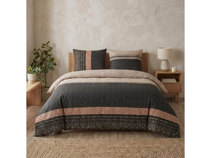  Parure de lit 220x240 cm coton lilas PD25959 - Conforama E