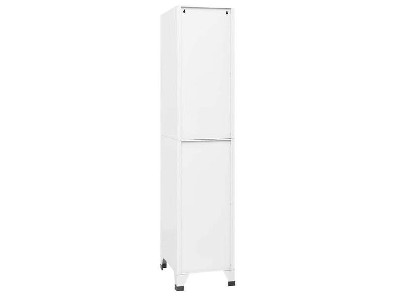 Armoire à casier, rangement de bureau blanc 38x45x180 cm acier shl1051  - Conforama E