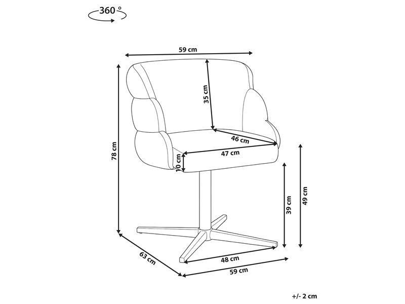Chaise de salle à manger youngstown tissu marron doré - Conforama C