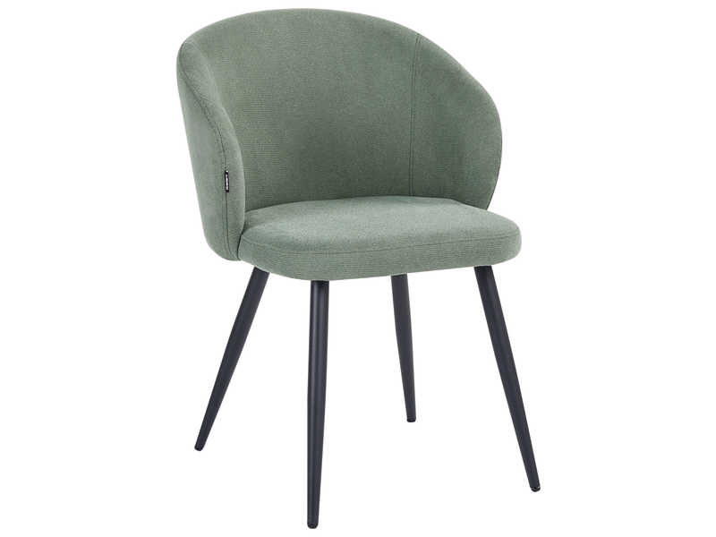 Lot de 2 chaises de salle à manger moundville tissu vert clair  - Conforama D
