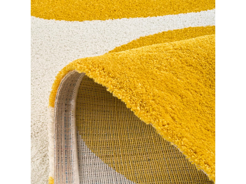 Tapis style vintage année 70 - groovy - jaune  - Conforama D