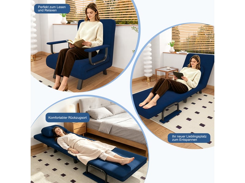  Fauteuil de relaxation 185 cm fonction lit, dossier 5 positions  - Conforama E
