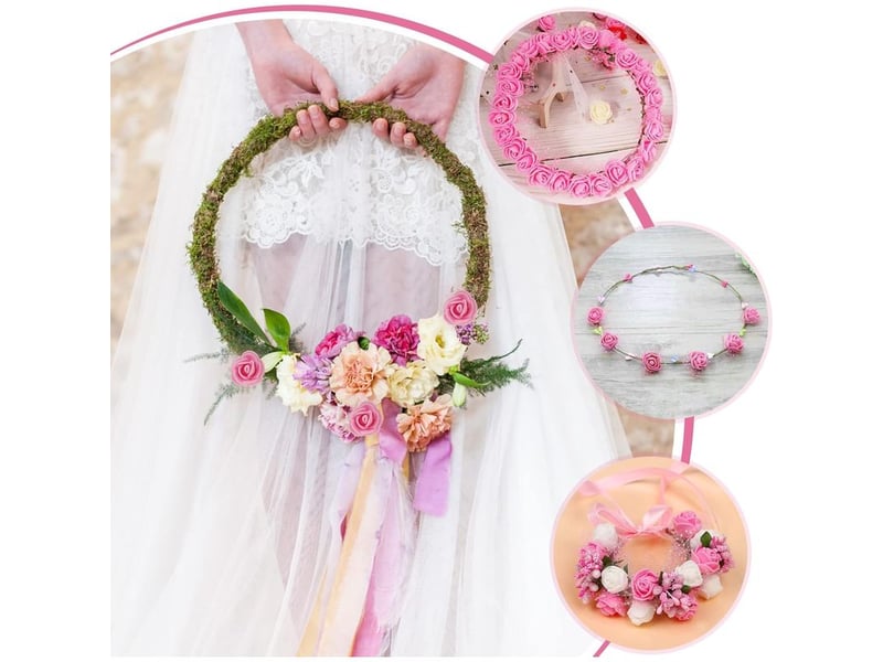 Lot de 144 fleurs artificielles pour le bricolage, petites fleurs artificielles, mini fleurs de roses pour mariage, barrettes à cheveux, bandeaux, accessoires de décoration, fabrication à faire - Conforama D