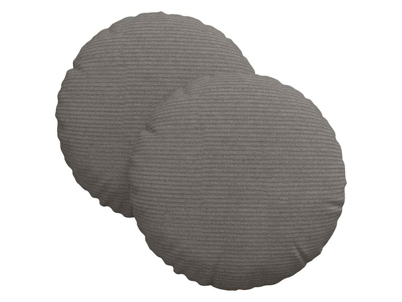  Lot de 2 coussins de siège, coussins décoratifs tissu en velours côtelé gris clair cf59798  - Conforama A