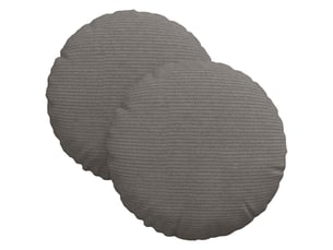 Lot de 2 coussins de siège, coussins décoratifs tissu en velours côtelé gris clair cf59798