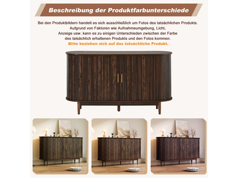  Buffet 2 porte(s) 1 tiroir(s) - 140 cm naturel panneau de particules  - Conforama E