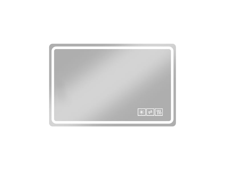  Miroir de salle de bains 100x60 cm led anti-buée argenté  - Conforama A