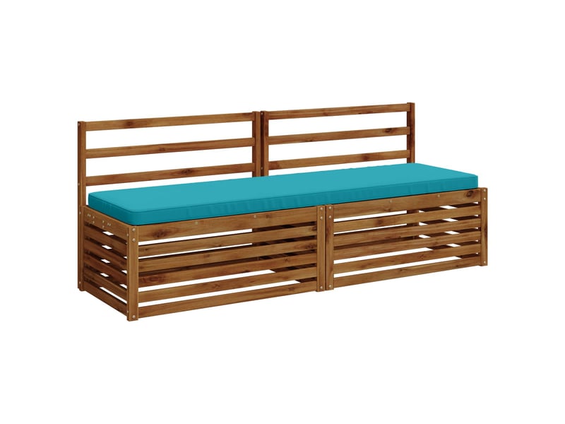 Lot de 2 coussins de banc, coussins d'assise vught 100 % polyester turquoise cf58180 - Conforama C