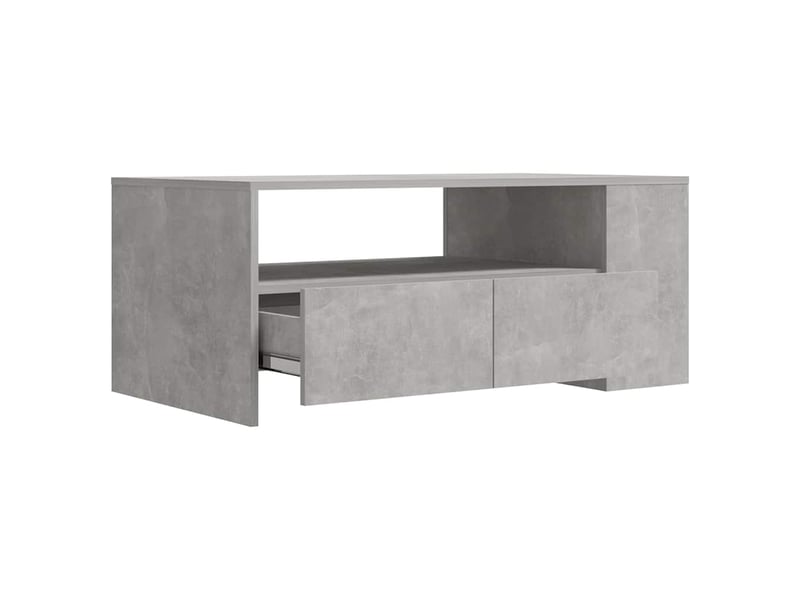  Table basse - table de salon - table à thé gris béton 102x55x42 cm bois d'ingénierie  - Conforama D