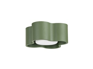 Plafonnier ovio 1 vert olive gx53 aluminium moderne 6x12x12cm