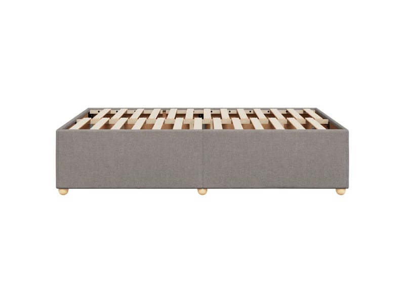  Lit double- lit adulte -  cadre de lit sans matelas taupe 120x190 cm tissu  - Conforama D