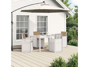 Vidaxl ensemble de salle à manger pour jardin 5 pcs blanc et taupe pp