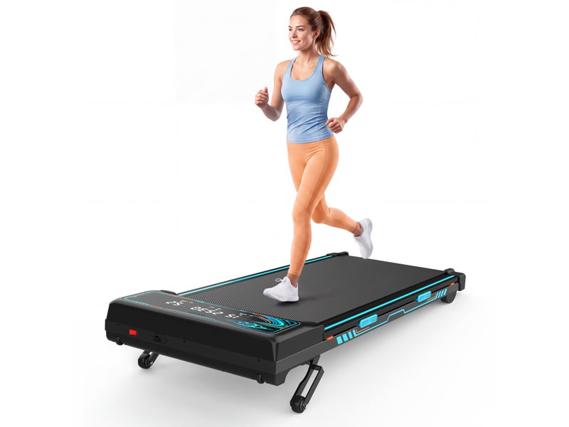  Tapis de course électrique 118,5 x 51 cm – noir – inclinaison automatique 15 %, bluetooth et télécommande  - Conforama A