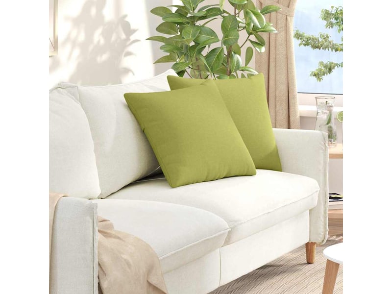  Lot de 2 coussins de canapé, coussins décoratifs tissu vert clair 50 x 50 cm cf58976  - Conforama B