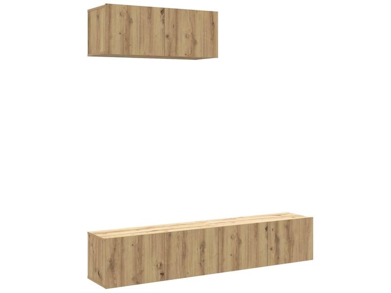  Ensemble de meuble tv - banc tv - meuble de rangement mural 3 pcs chêne artisanal  - Conforama A