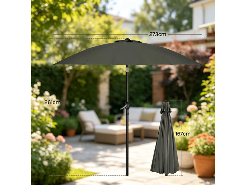  Grand parasol de terrasse inclinable, jardin et piscine, extérieur, sans pied  - Conforama C