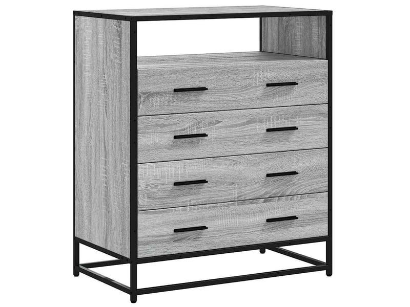  Commode, armoire à tiroirs bureau sonoma gris 70x41x83,5 cm bois d'ingénierie  - Conforama A