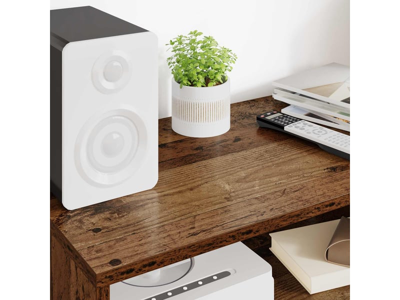 Meuble tv - banc tv - meuble de rangement 60 x 35 x 40 cm bois ancien bois d'ingénierie - Conforama D