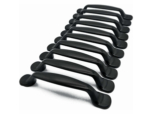 Poignée pour porte coulissante - poignée pour meuble - aluminium - 10 pièces - 128mm - noir