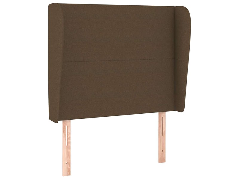  Tête de lit, décoration murale avec oreilles marron foncé 103x23x118128 cm tissu shl3164  - Conforama A