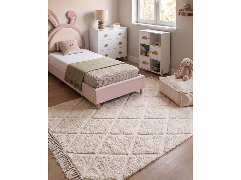  Tapis enfant xeldem  beige clair 160 x 230 cm coton  - Conforama B