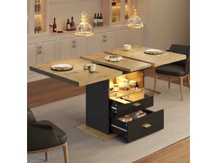 Console extensible  coloris noir <strong>WISHDOR</strong> <strong></strong>