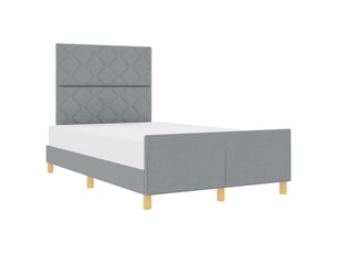Lit 2 places 120x190cm coloris gris