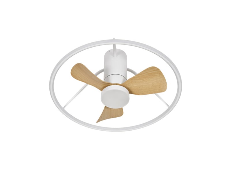  Ventilateur de plafond fabrilamp oporto dc blanchêtre 3 pales 66 cm 6 vitesses led 46 w télécommande 243699068 - Conforama C